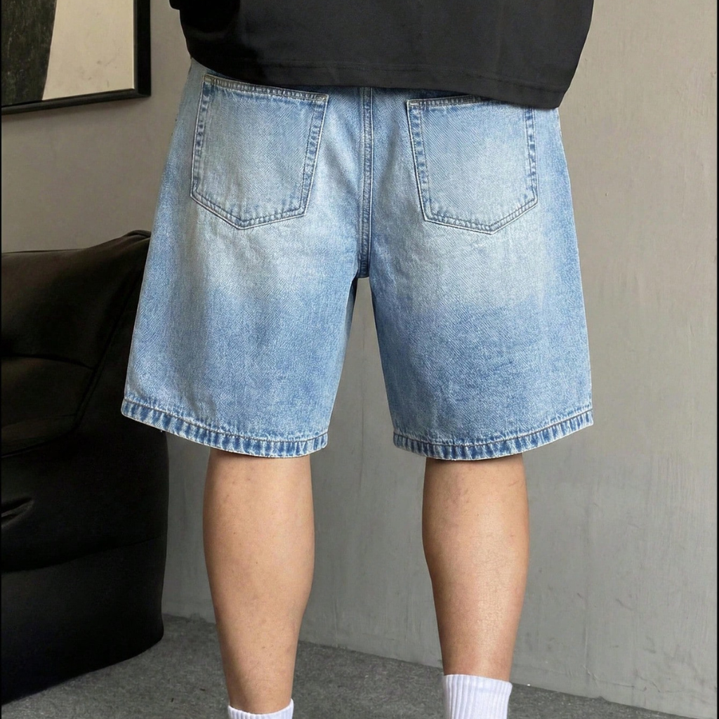 Casual Streetwear Ripped Denim Shorts