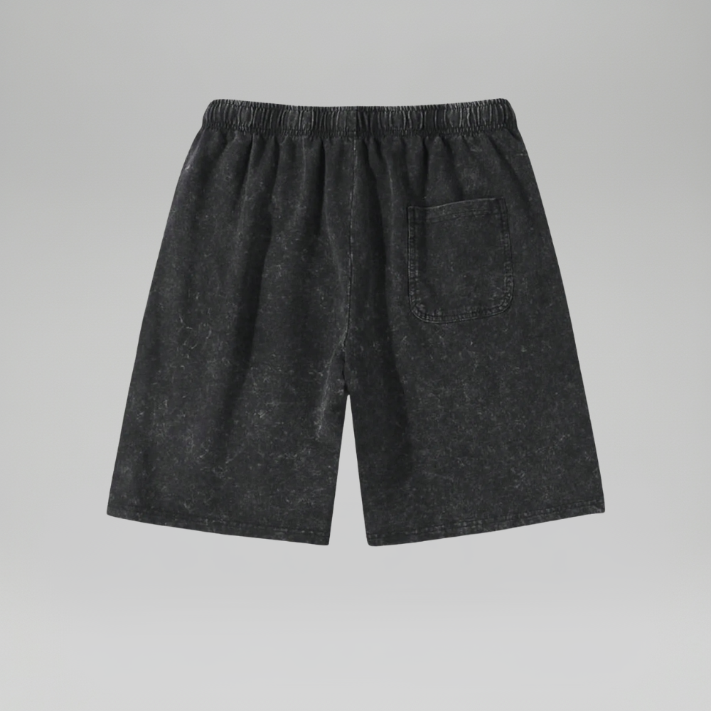 Men’s Gradient Washed Graphic Print Cotton Shorts