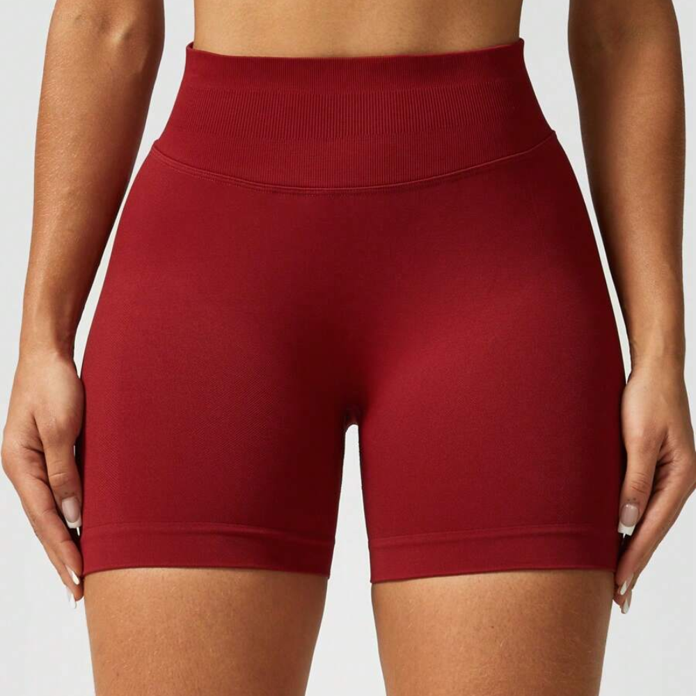 Pack Of 1 Solid Color Fitted Workout Shorts For Women