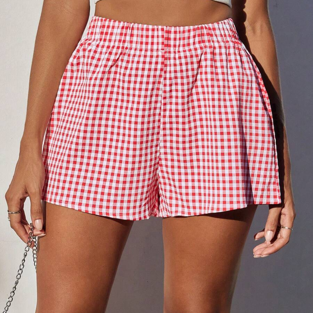 Casual And Shorts With Plaid For Women