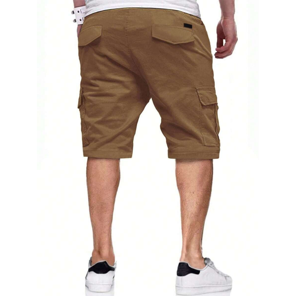 Casual Cargo Shorts For Men With Flap Pockets