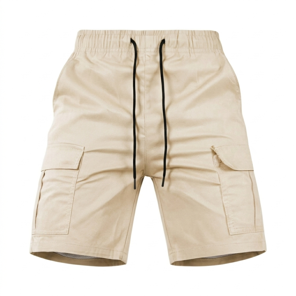 Casual Cargo Shorts With Adjustable Straps And Pockets For Men
