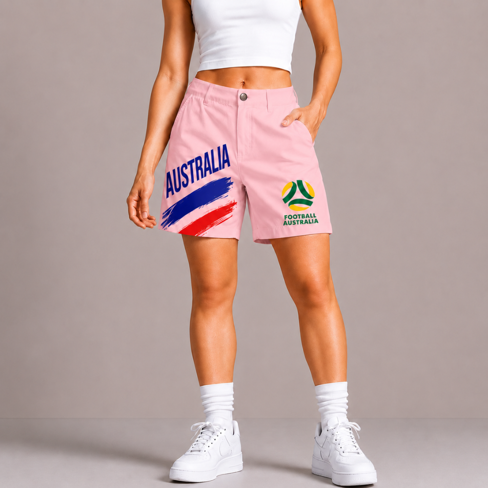 World Cup 2026 Australia Football Fan Printed Twill Shorts