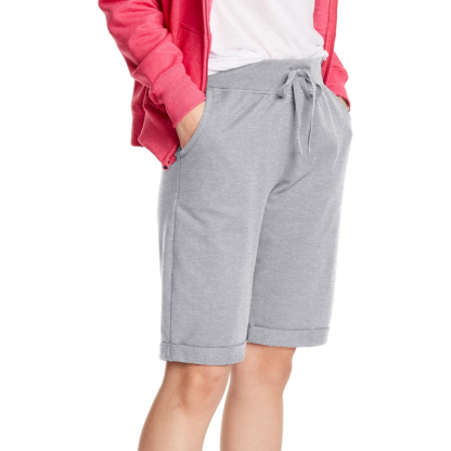 French Terry Bermuda Shorts With Drawstring And Pockets