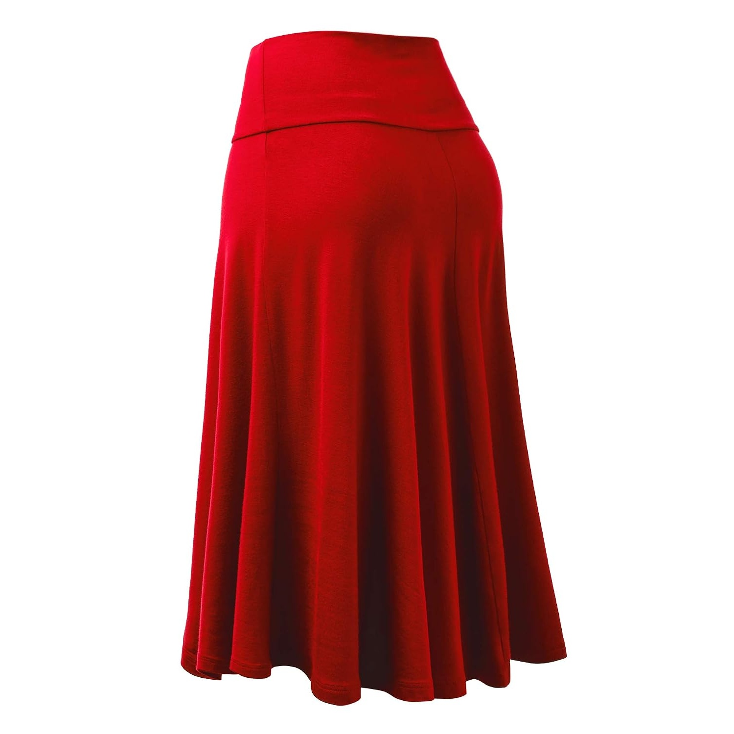 Casual Solid Flare Lightweight Skirt for Women