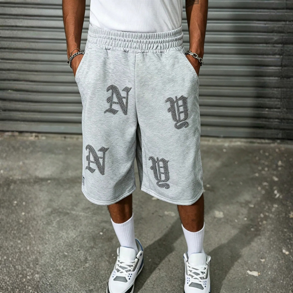 Men’s Contrast Trim Drawstring Casual Sweatpants Shorts