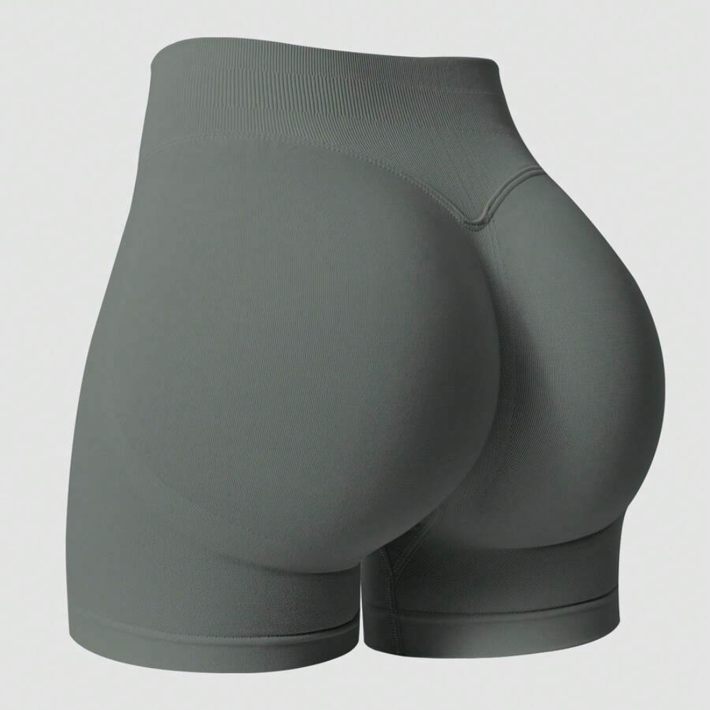Pack Of 1 Solid Color Fitted Workout Shorts For Women