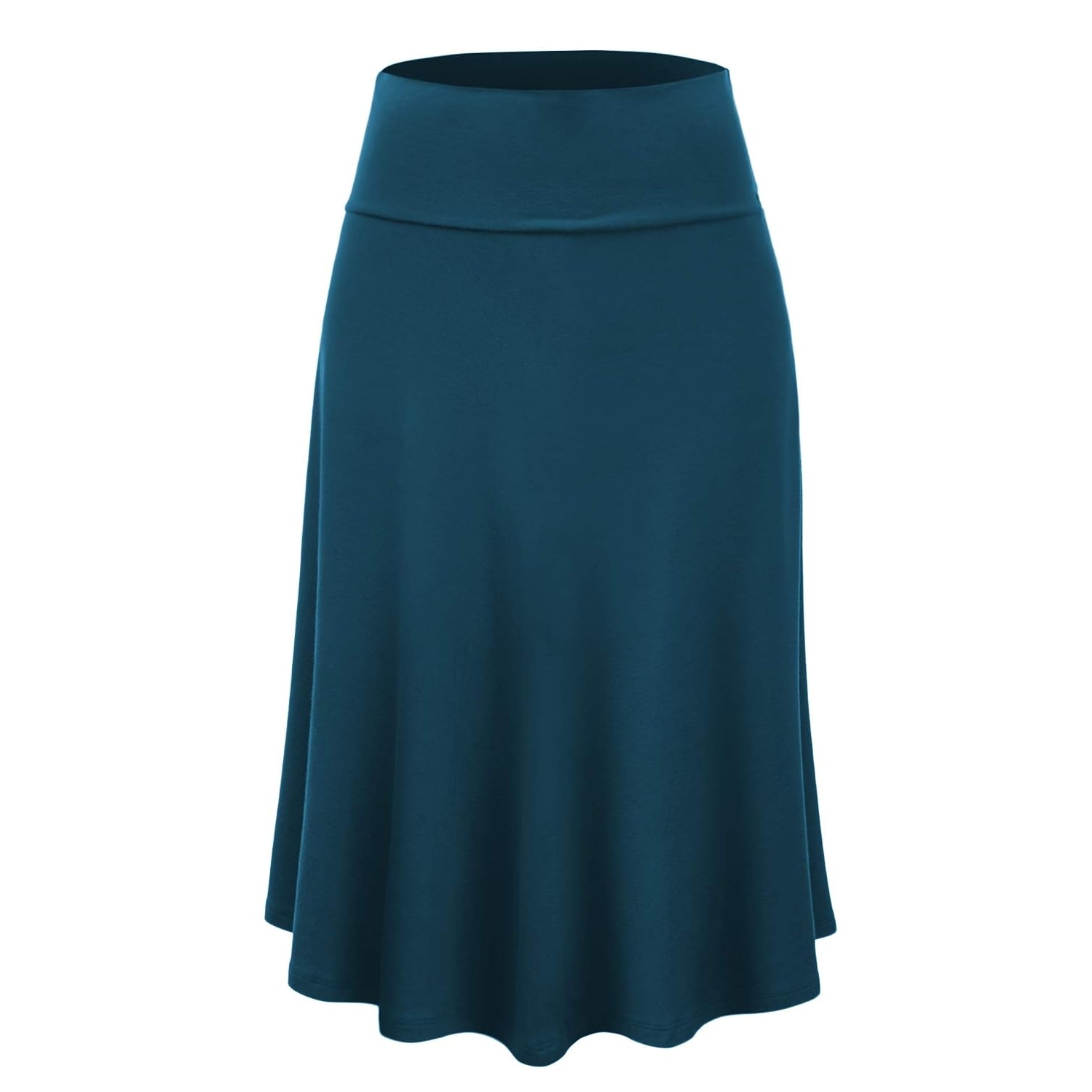 Casual Solid Flare Lightweight Skirt for Women