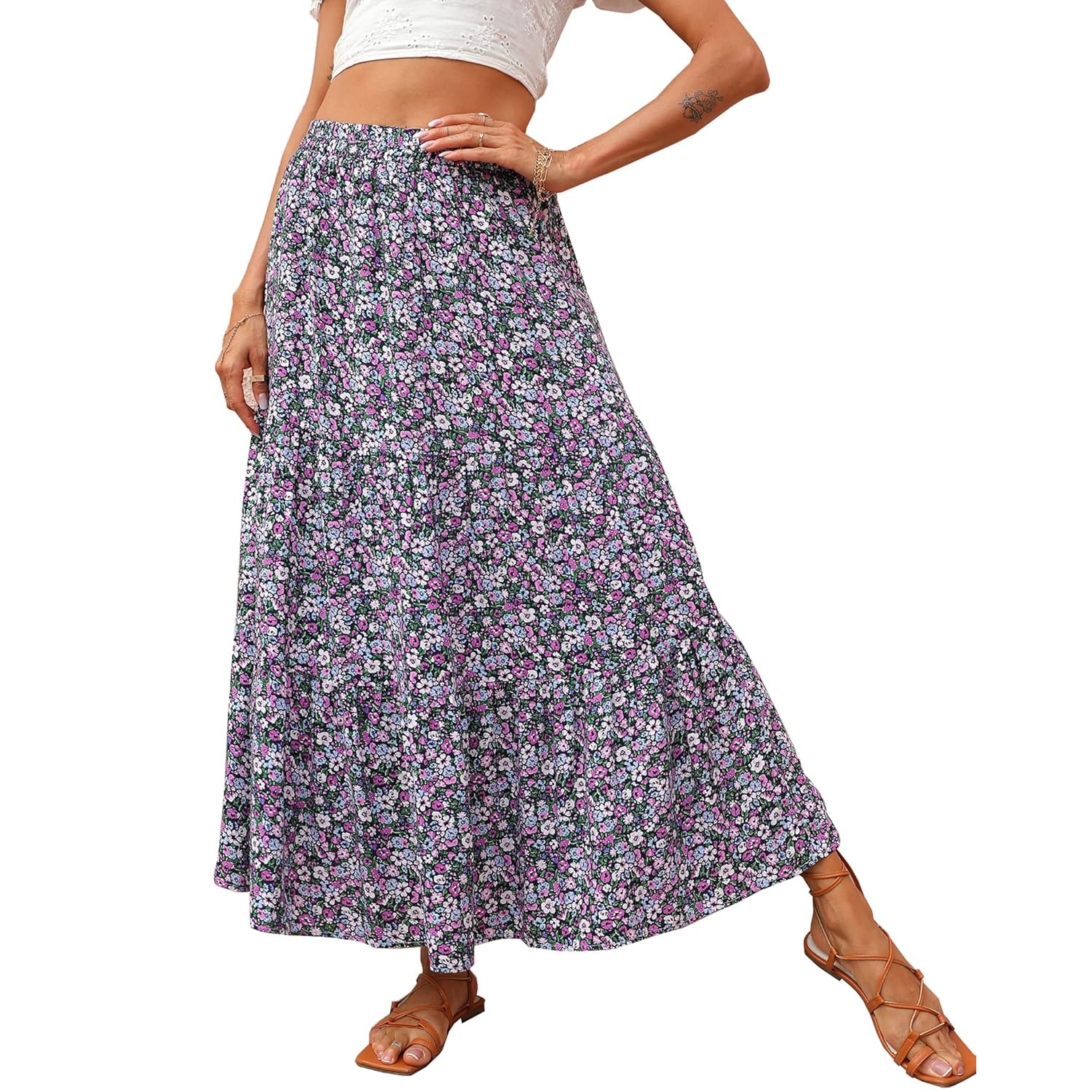Casual Summer Flowy Beach Skirt For Women
