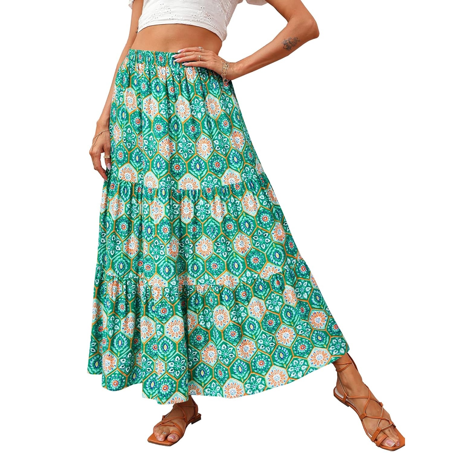Casual Summer Flowy Beach Skirt For Women