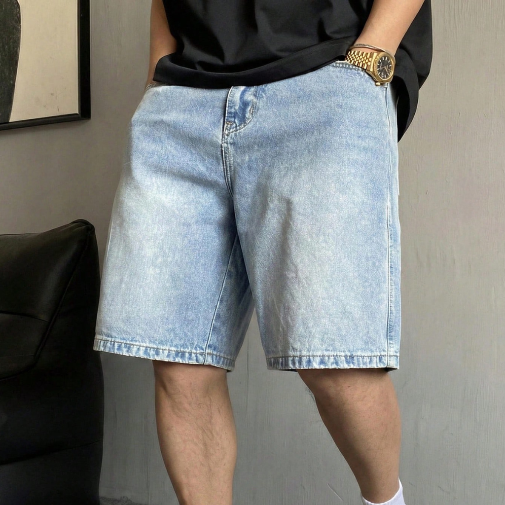 Casual Streetwear Ripped Denim Shorts