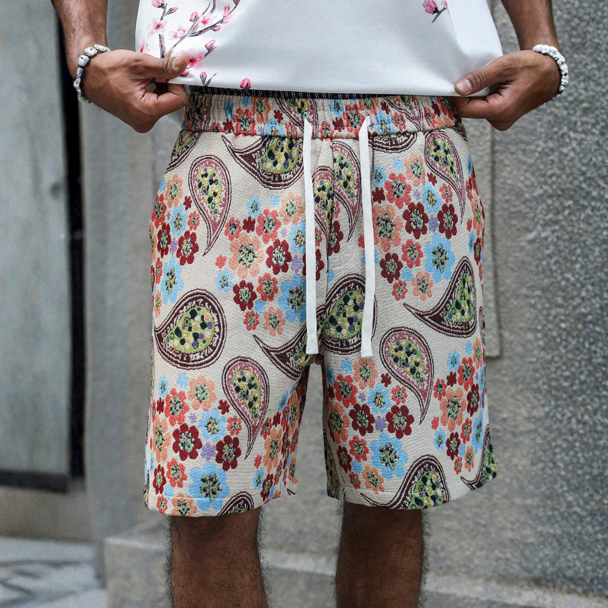Casual Geometric Printed Shorts For Men