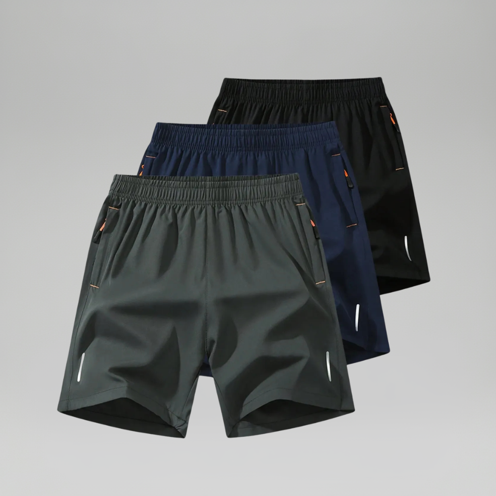 Men’s Three-Pack Quick Drying Casual Sports Shorts