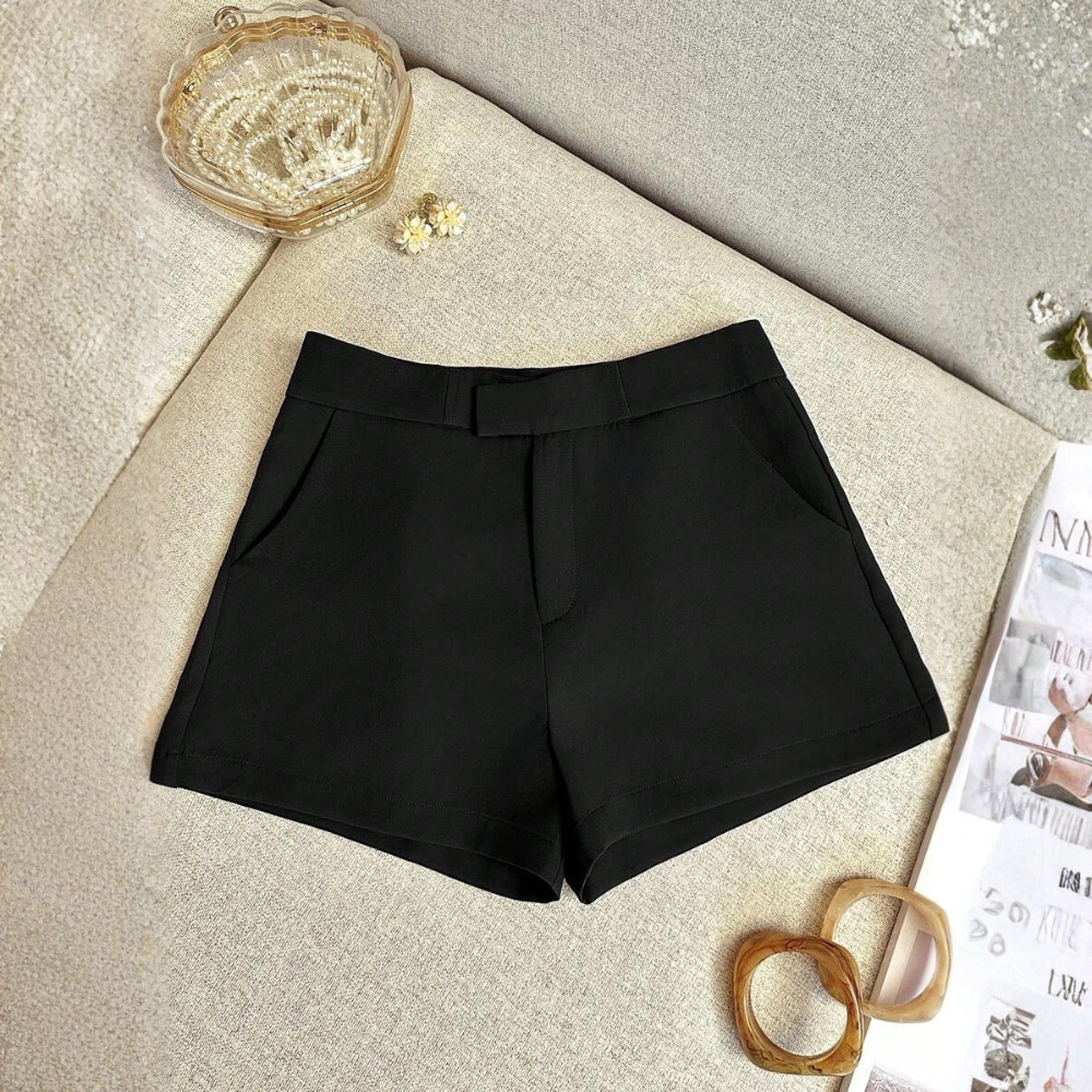 Solid And Color Casual Shorts Fashionable For Women