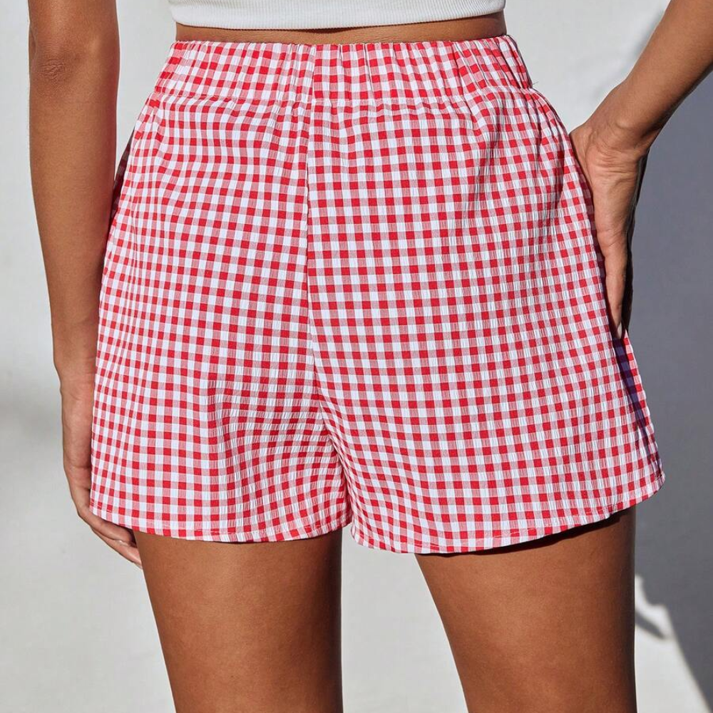 Casual And Shorts With Plaid For Women