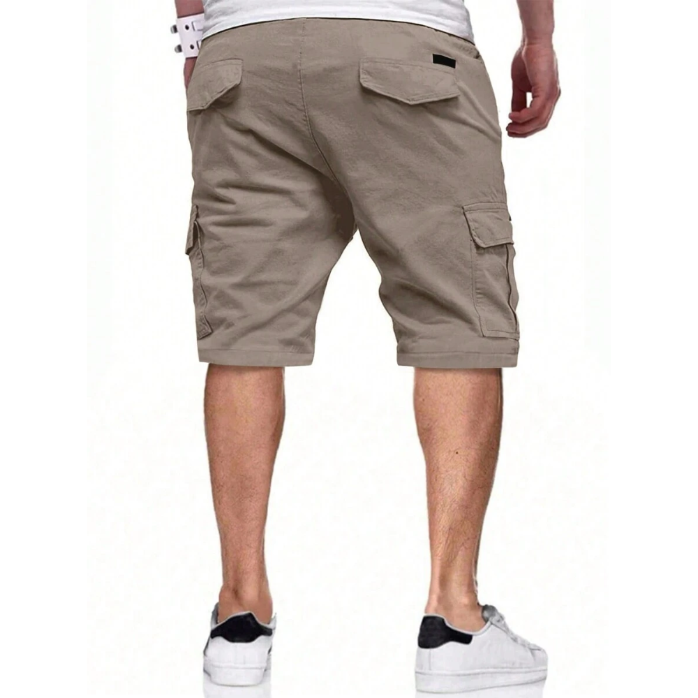 Casual Cargo Shorts For Men With Flap Pockets