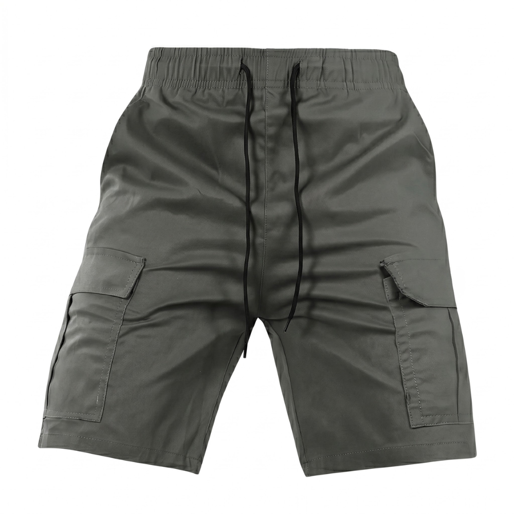 Casual Cargo Shorts With Adjustable Straps And Pockets For Men