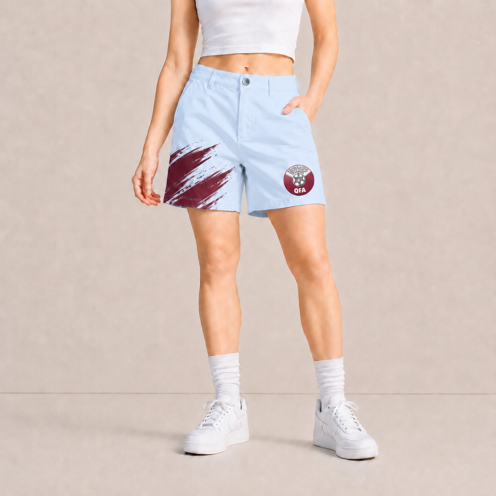 World Cup 2026 Qatar Football Fan Printed Twill Shorts