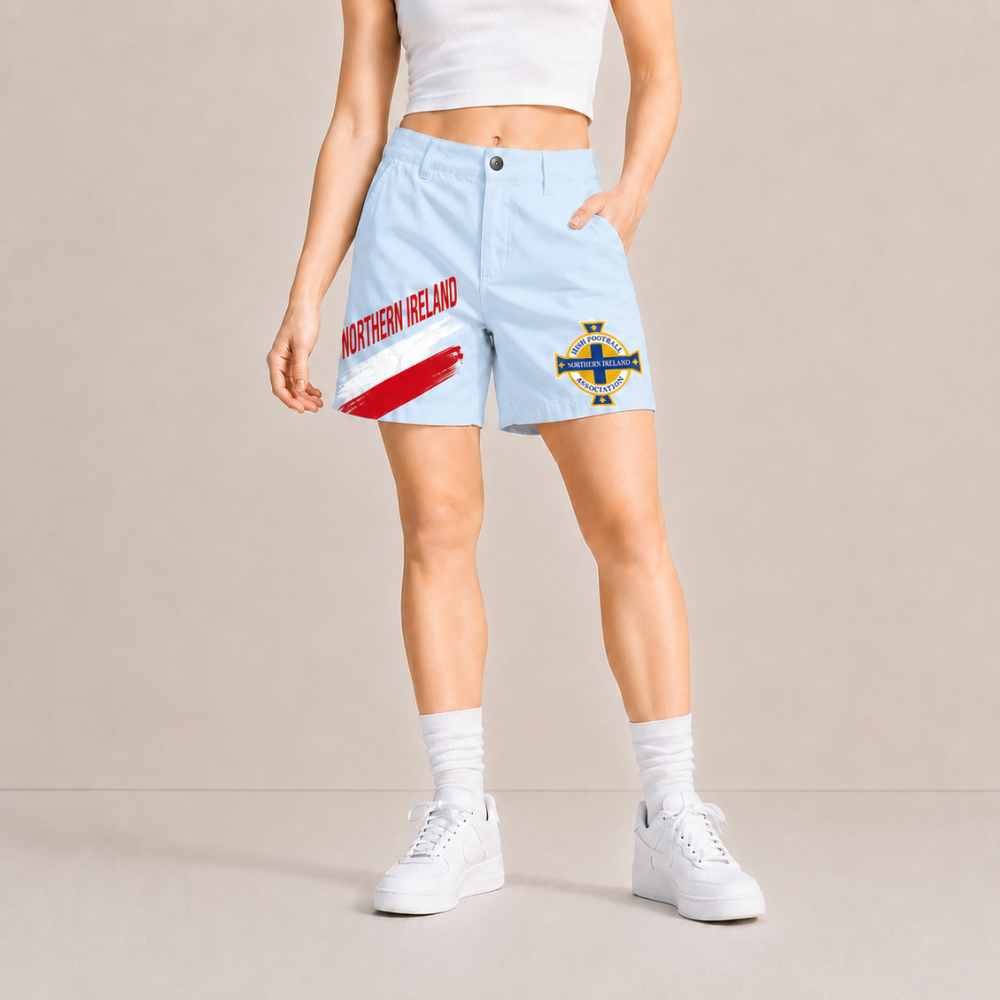 World Cup 2026 Northern Ireland Football Fan Printed Twill Shorts