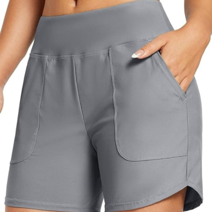 5 Inch Swim Board Shorts With Pockets For Stretch Fabric