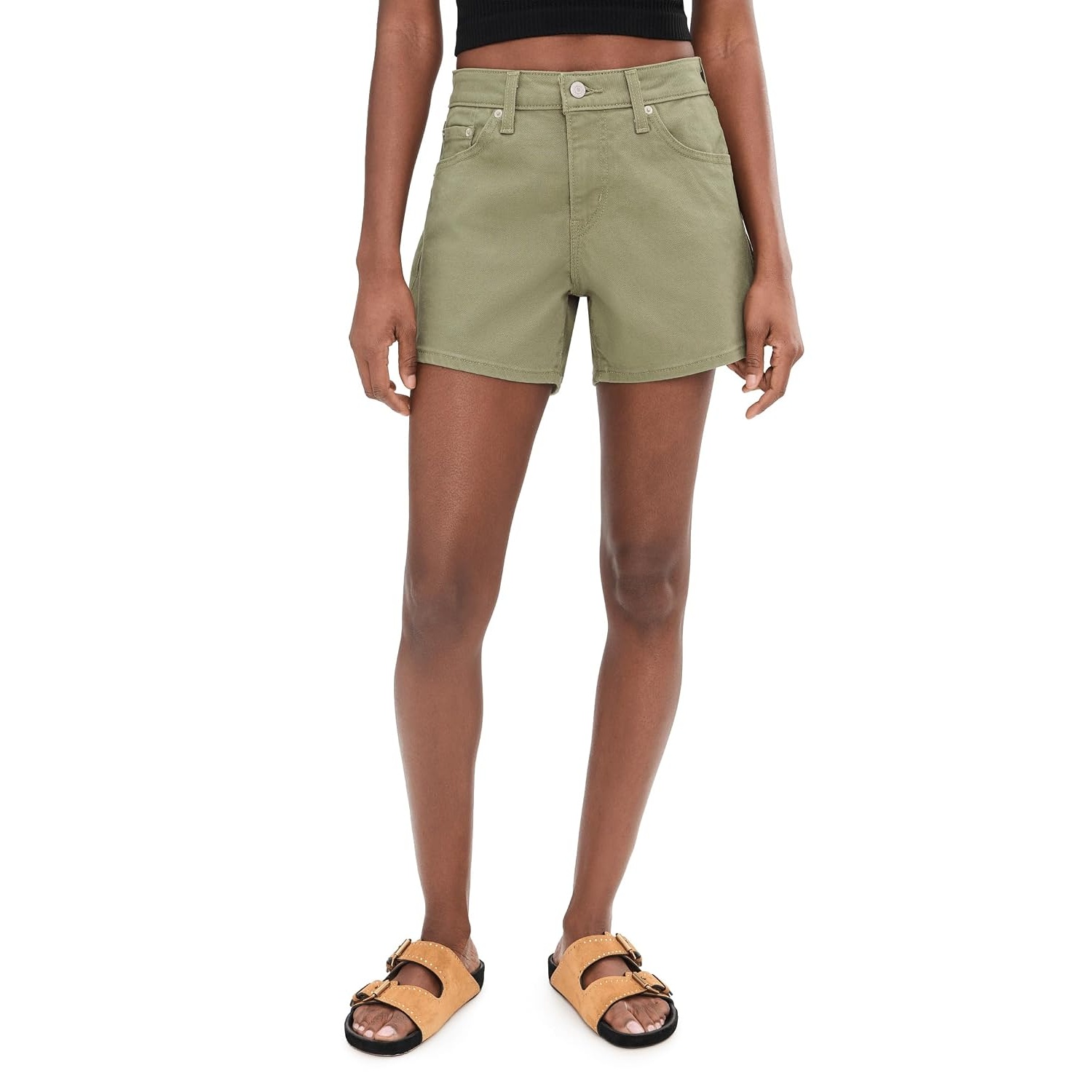 Zipper Closure A Line Shorts For Women