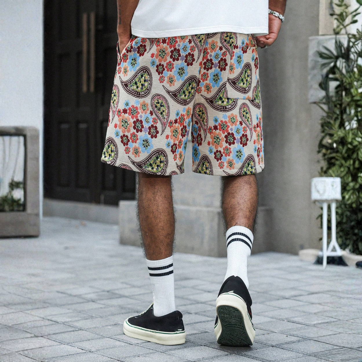 Casual Geometric Printed Shorts For Men