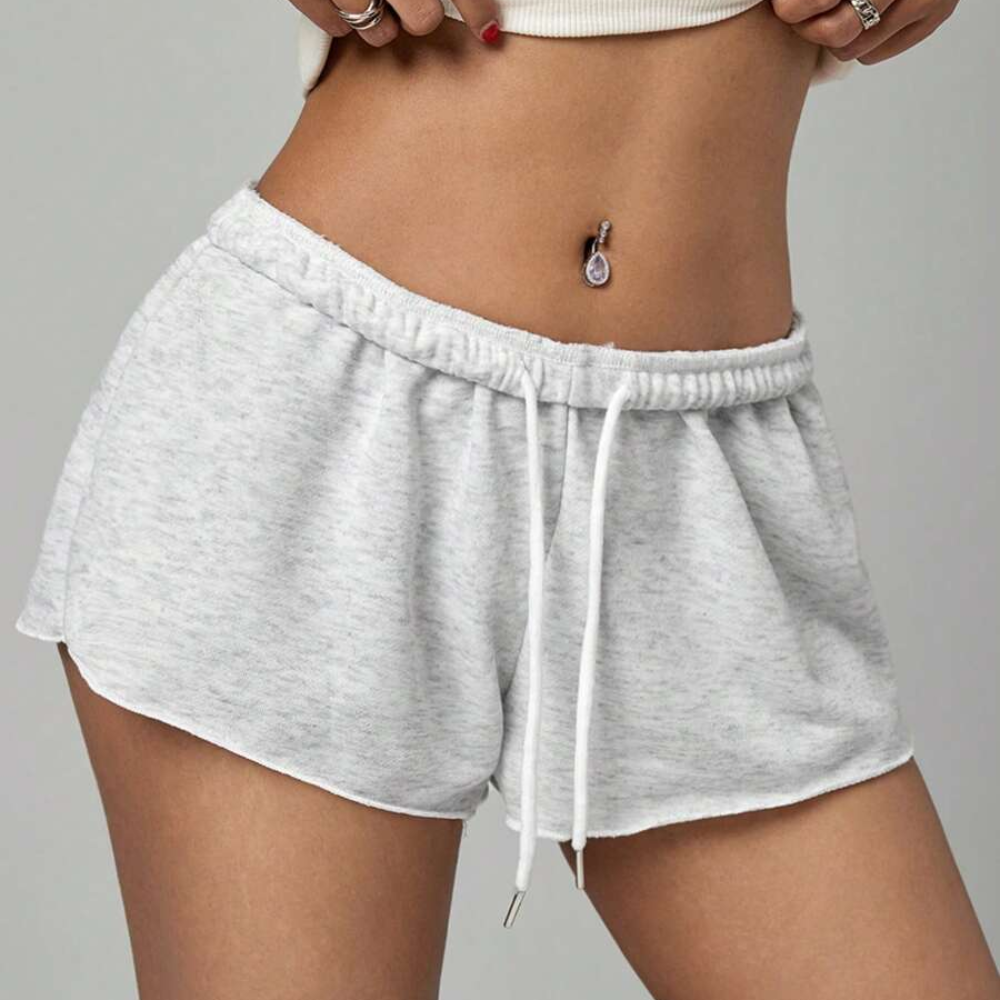Solid Color Loose And Casual Elastic Shorts For Women
