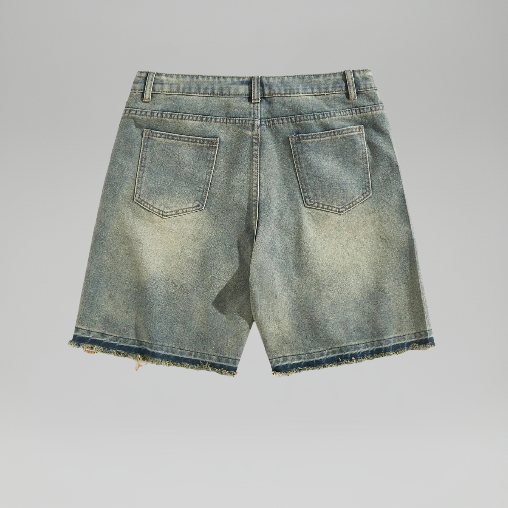 Men’s Rhinestone Decor Denim Shorts Casual Summer