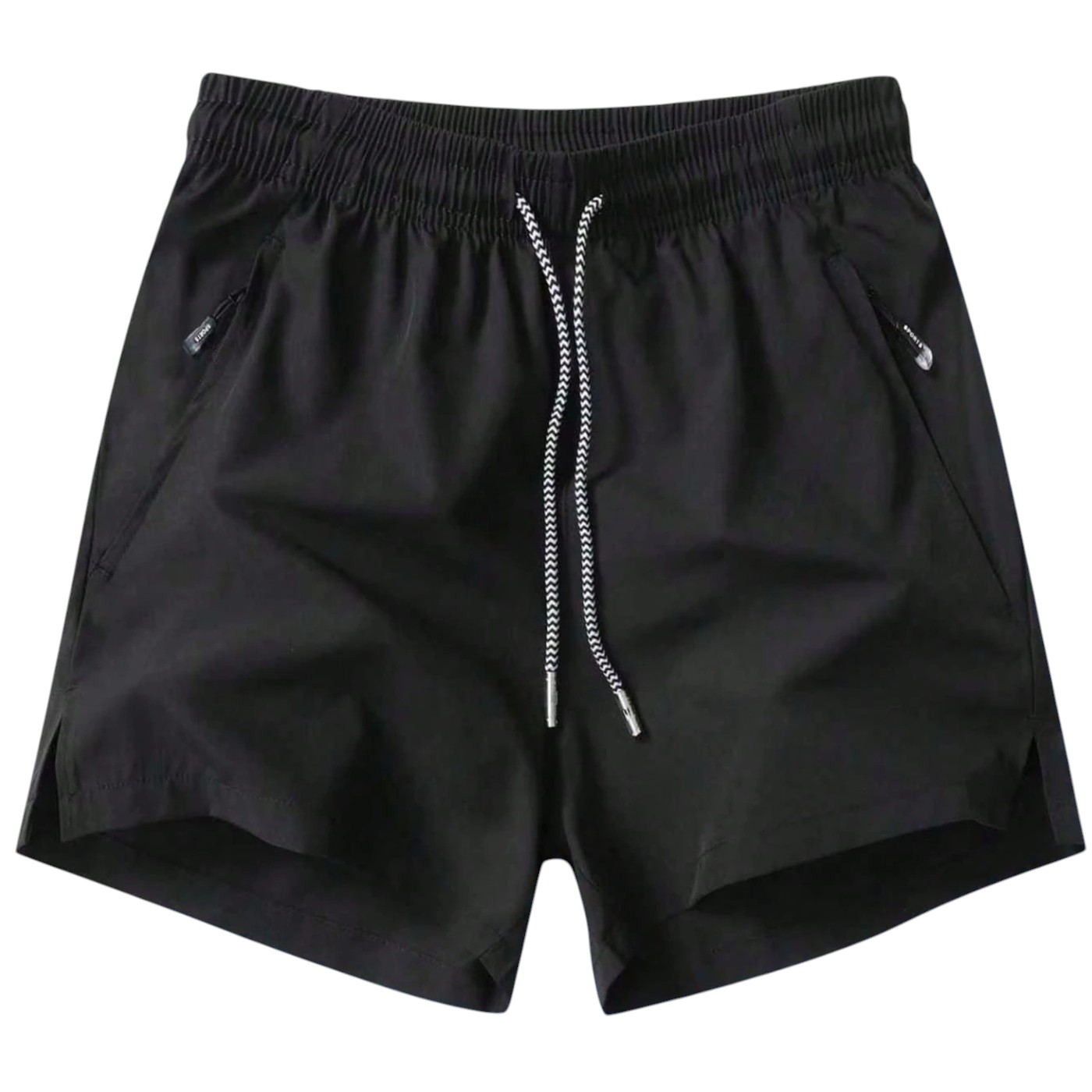  Zipper Pockets Drawstring Sports Shorts for Men