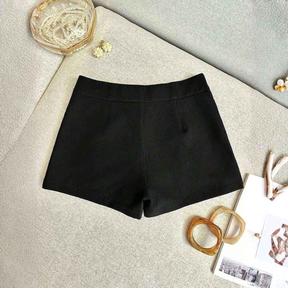 Solid And Color Casual Shorts Fashionable For Women