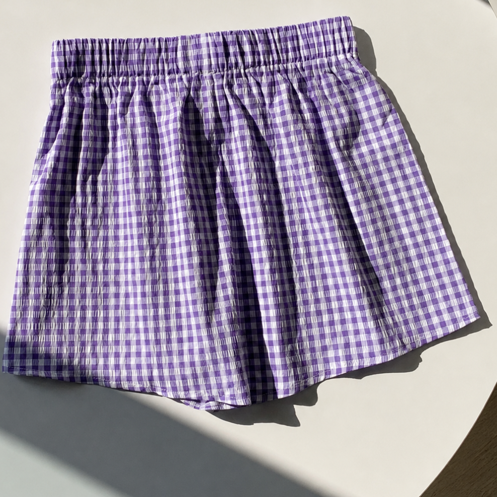 Casual And Shorts With Plaid For Women