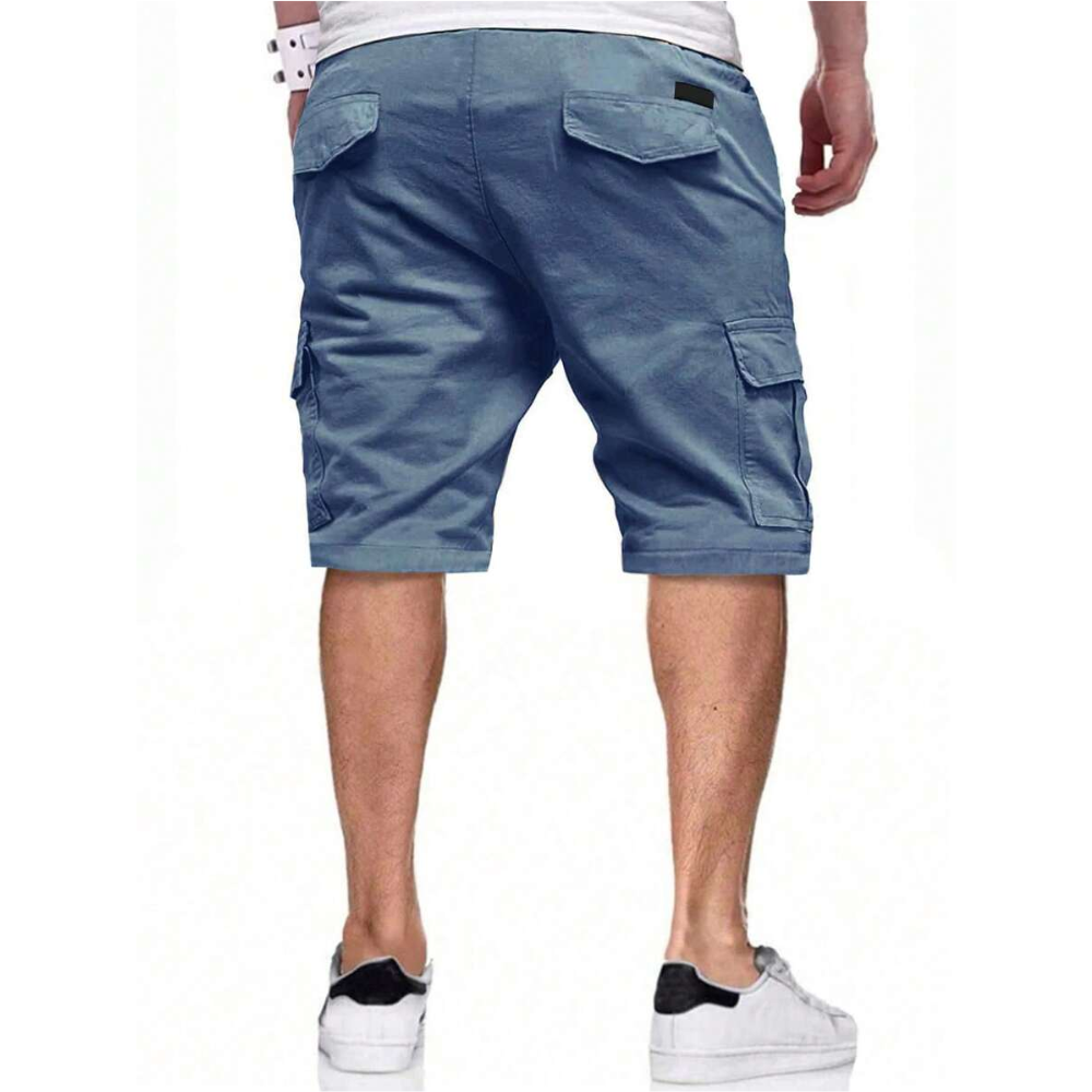 Casual Cargo Shorts For Men With Flap Pockets