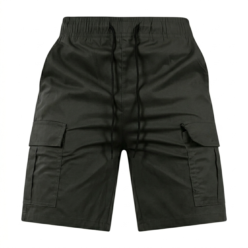 Casual Cargo Shorts With Adjustable Straps And Pockets For Men