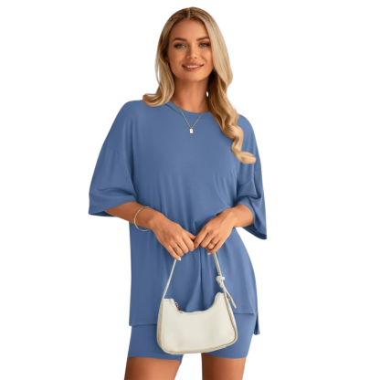 Soft Tee And Flattering Shorts 2 Piece Set For Women