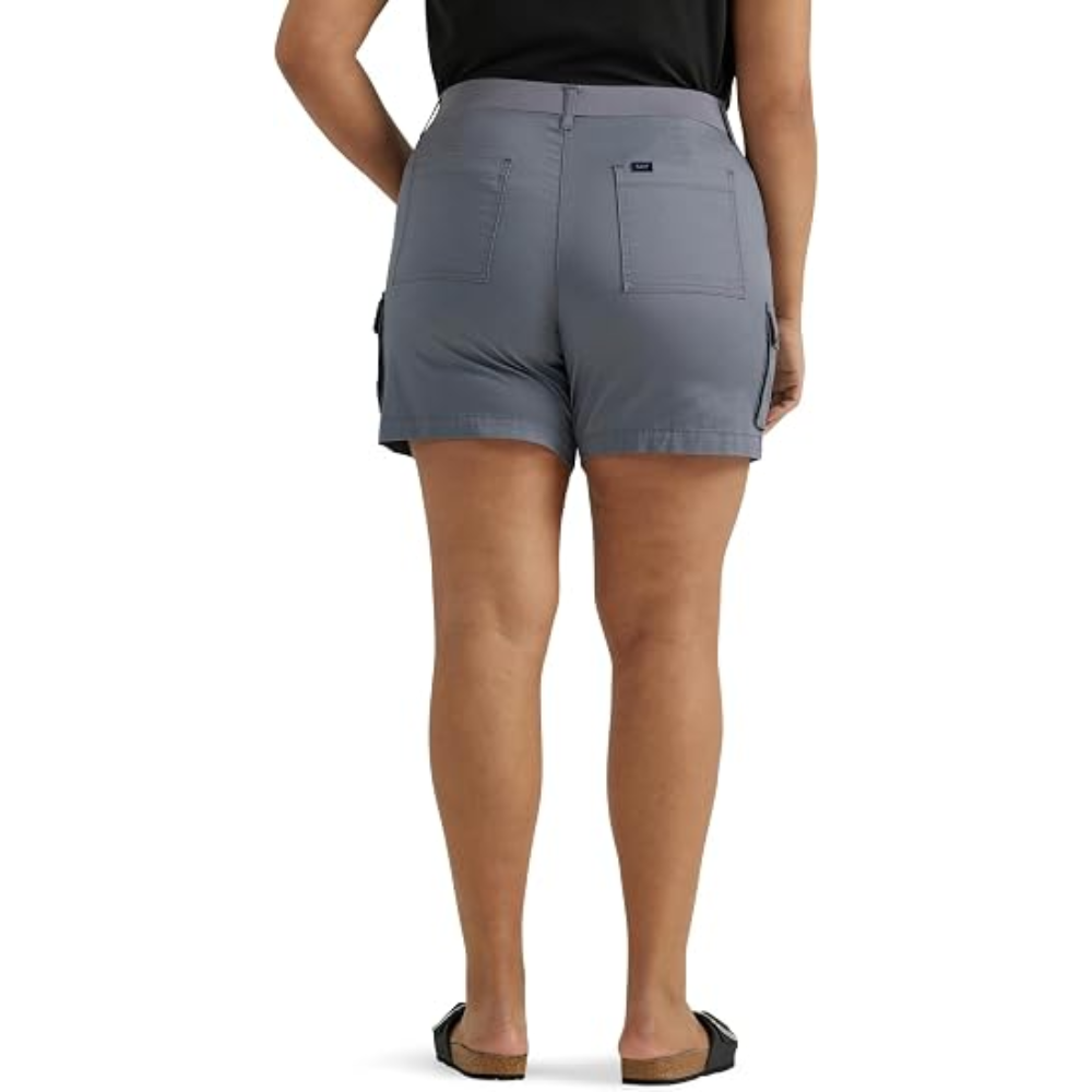 High Waist Ultra Lux Comfort Flex Stretchy Cargo Shorts For Women