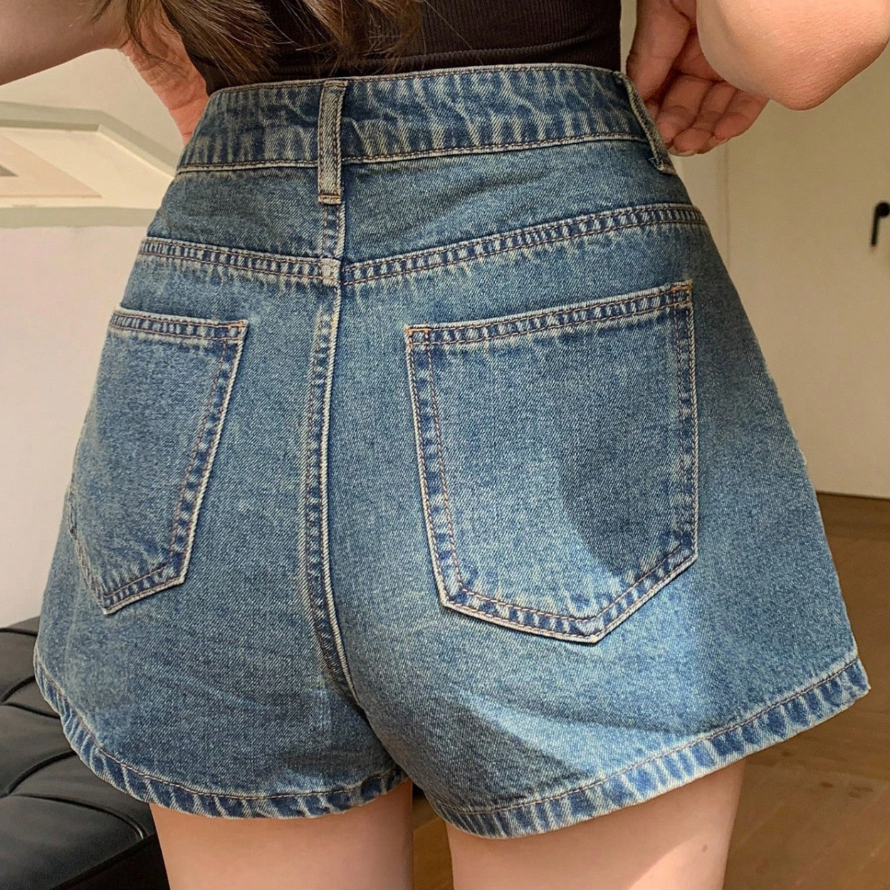 Casual Street Style Denim Shorts For Women