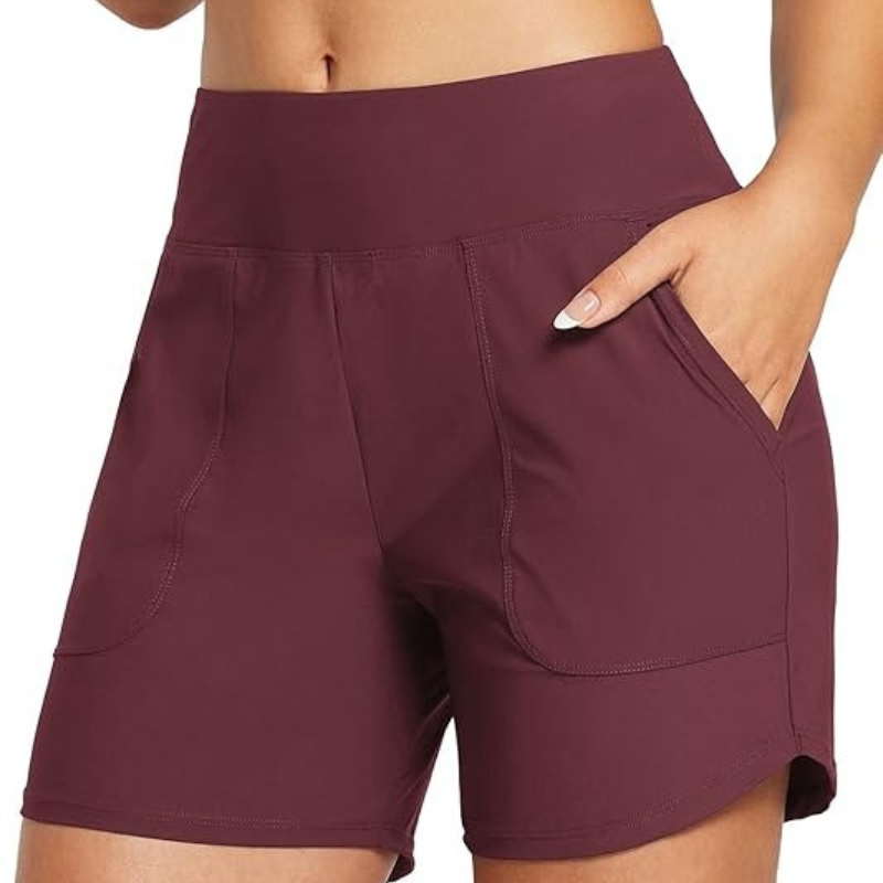 5 Inch Swim Board Shorts With Pockets For Stretch Fabric