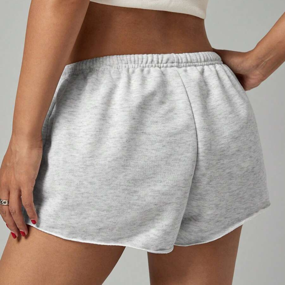 Solid Color Loose And Casual Elastic Shorts For Women