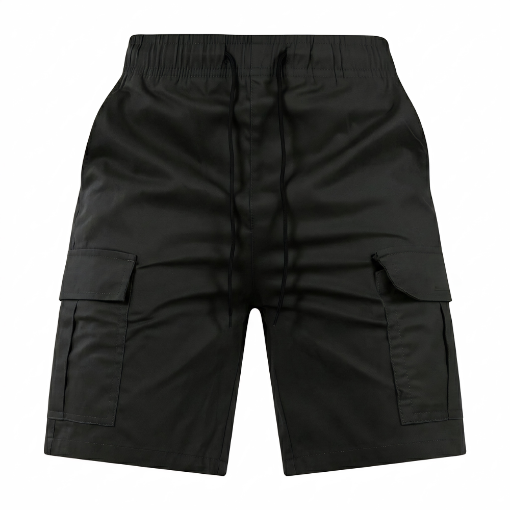 Casual Cargo Shorts With Adjustable Straps And Pockets For Men