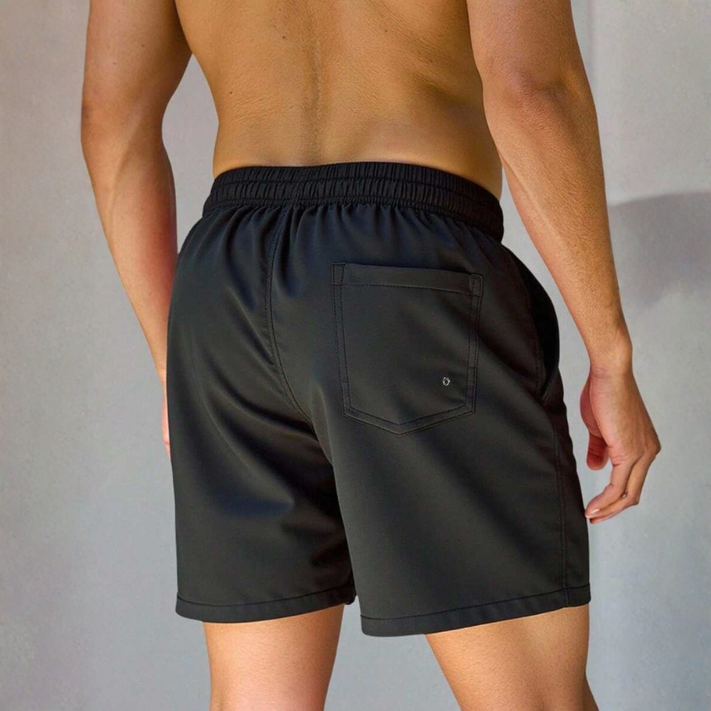 Leopard Print Drawstring Casual Beach Shorts For Men