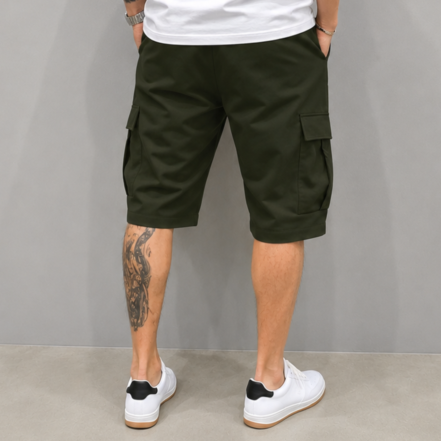 Casual Cargo Lightweight Shorts With Drawstring For Men