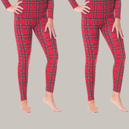 Pack Of 2 Women Printed Insulated Thermal Leggings For Skiing