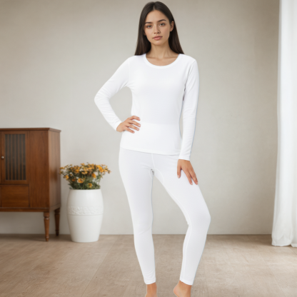 Women Thermal Underwear Set Long Johns Base Layer Top And Bottom