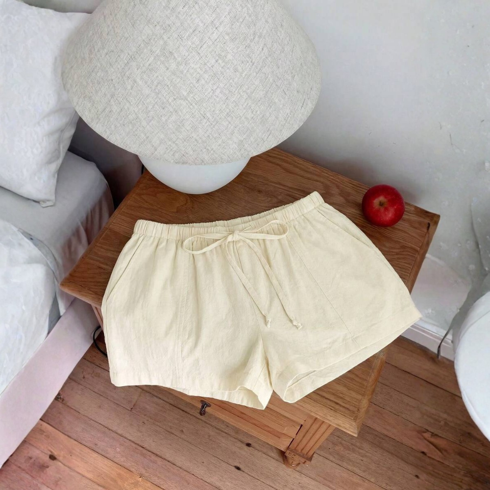 Casual And Loose Drawstring Solid Color Shorts Everyday For Women