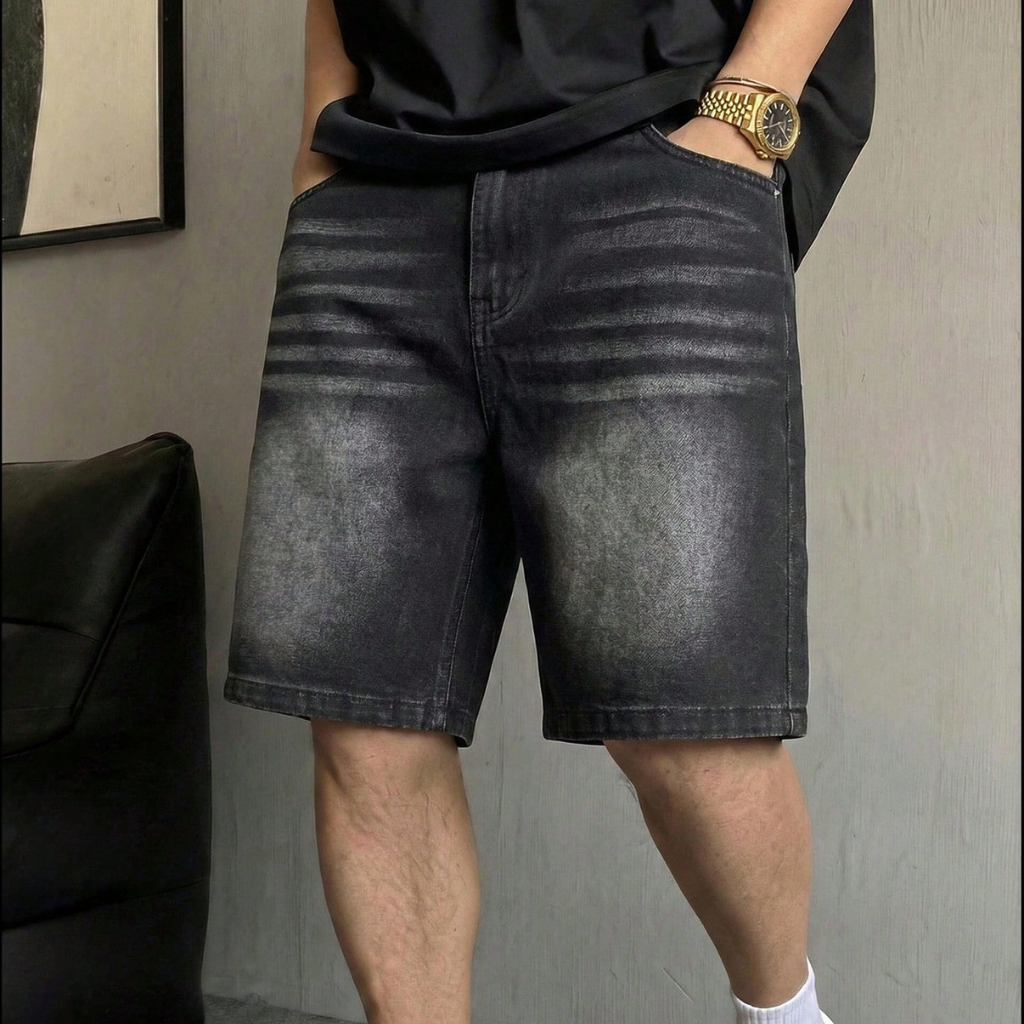 Casual Streetwear Ripped Denim Shorts