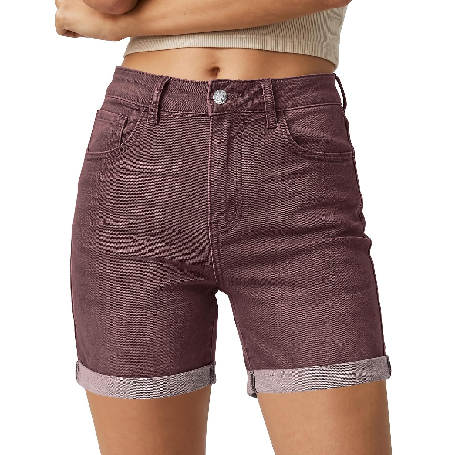 Casual Denim Summer Stretchy Jean Shorts For Women