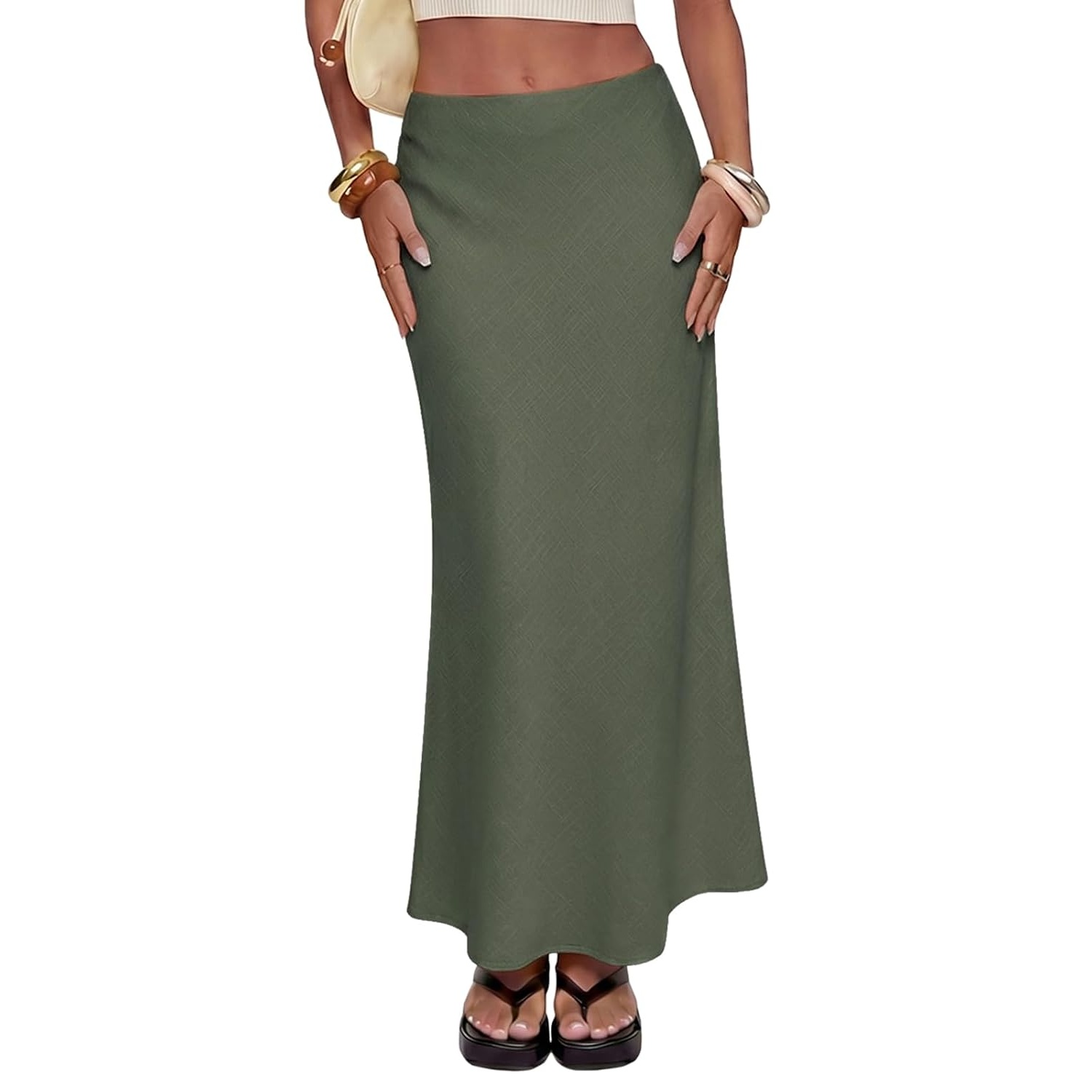 Summer Casual Linen Long Skirt For Women
