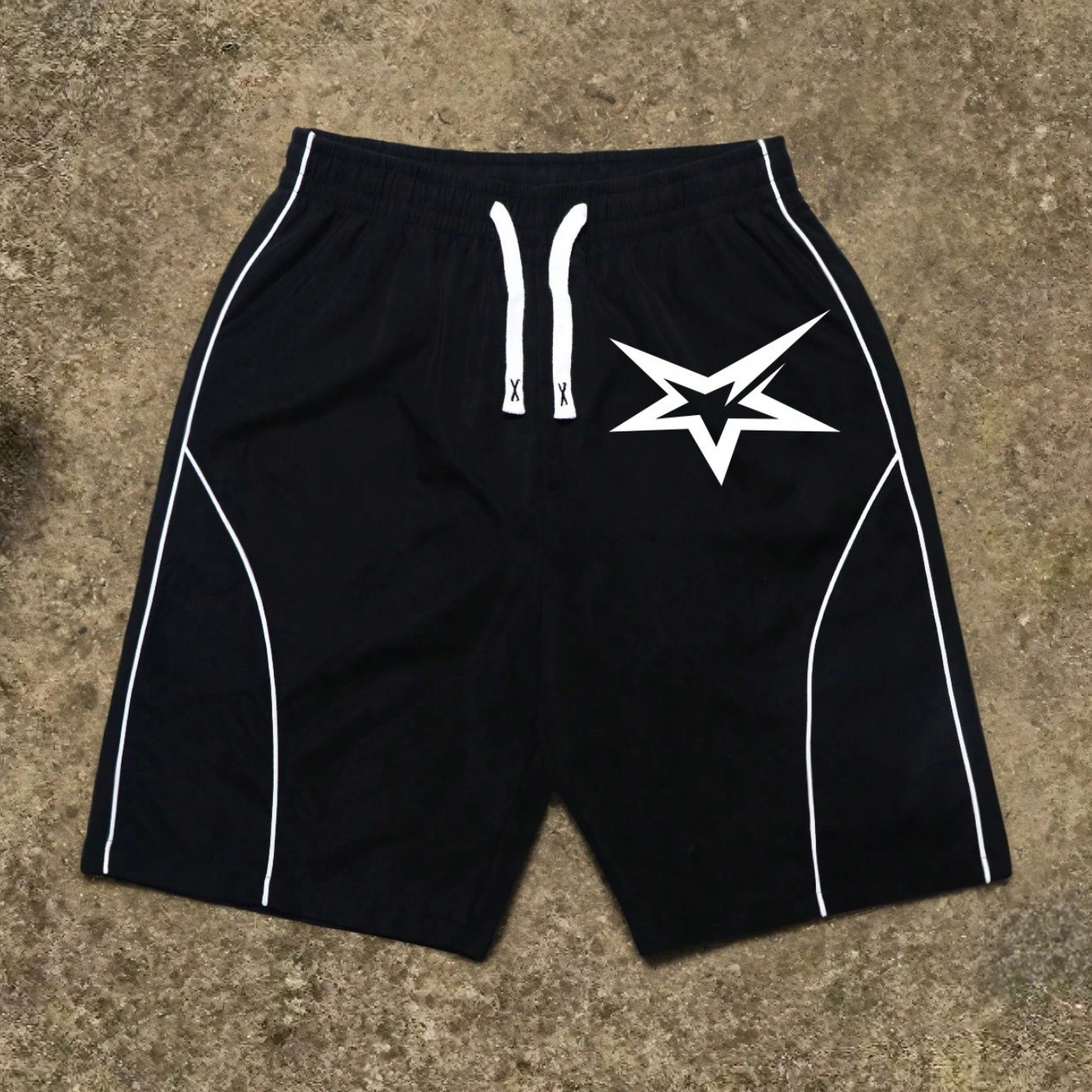 Casual And Striped Beach Bermuda Style Shorts For Men