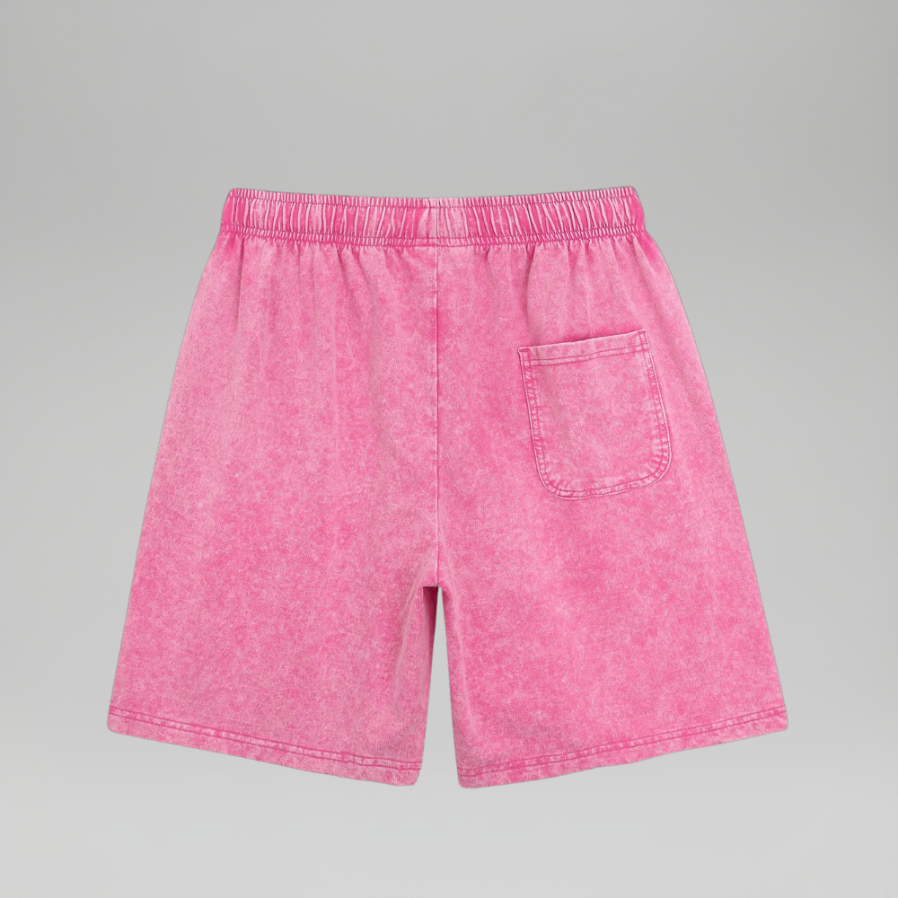 Men’s Gradient Washed Graphic Print Cotton Shorts