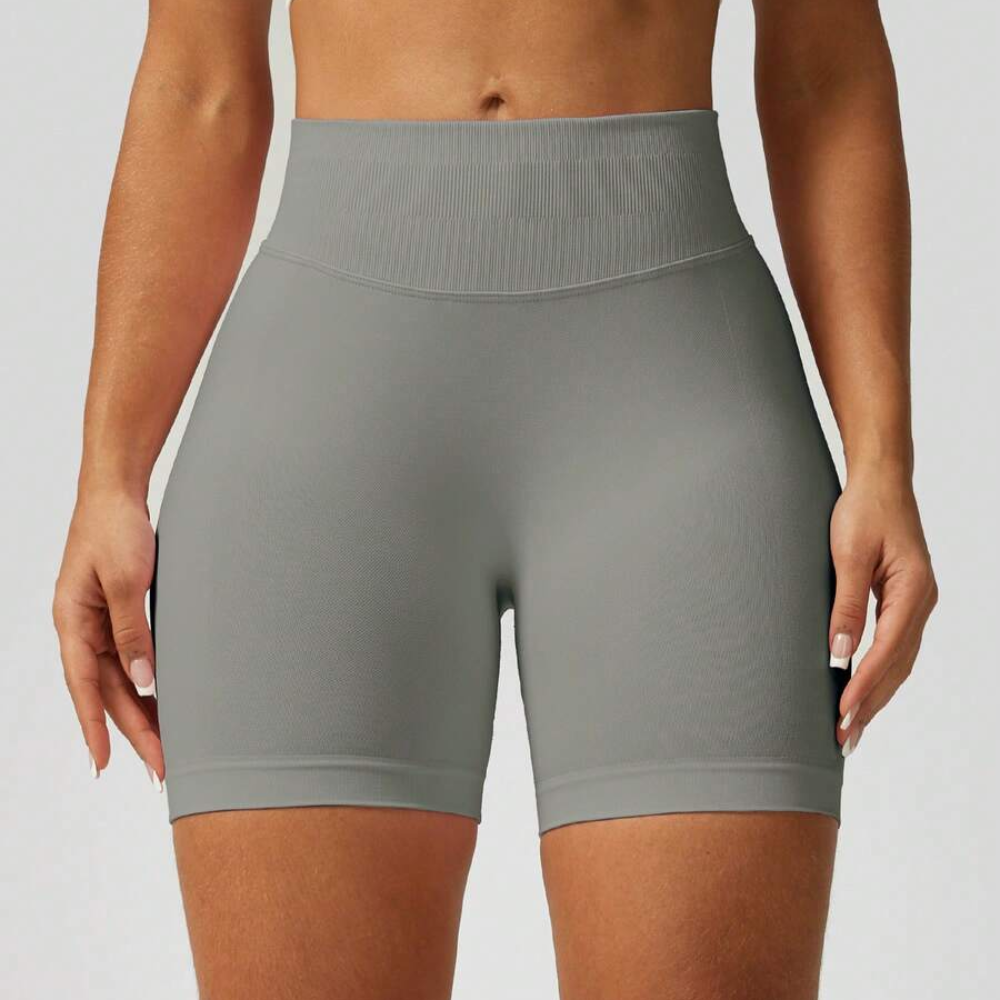 Pack Of 1 Solid Color Fitted Workout Shorts For Women
